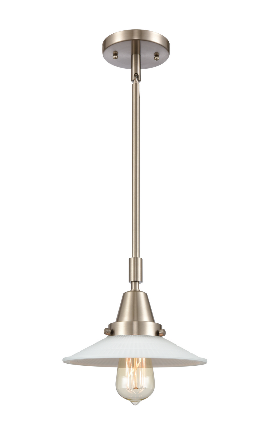 LED Mini Pendant by Innovations - Caden Collection, Brushed Satin Nickel Finish - 447-1S-SN-G1-LED