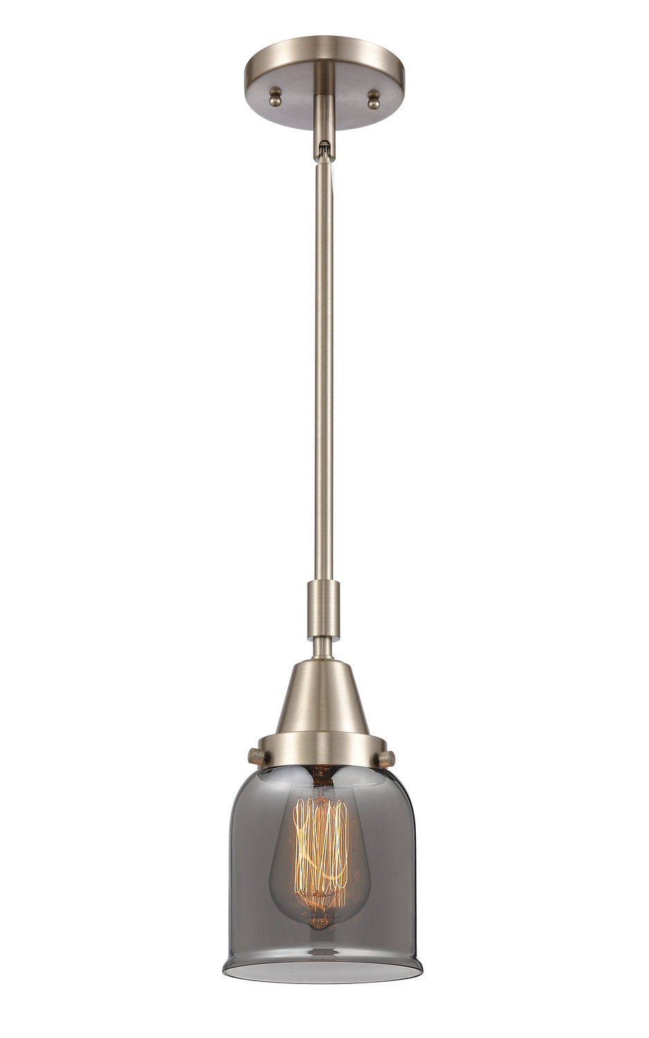 LED Mini Pendant by Innovations - Caden Collection, Brushed Satin Nickel Finish - 447-1S-SN-G53-LED