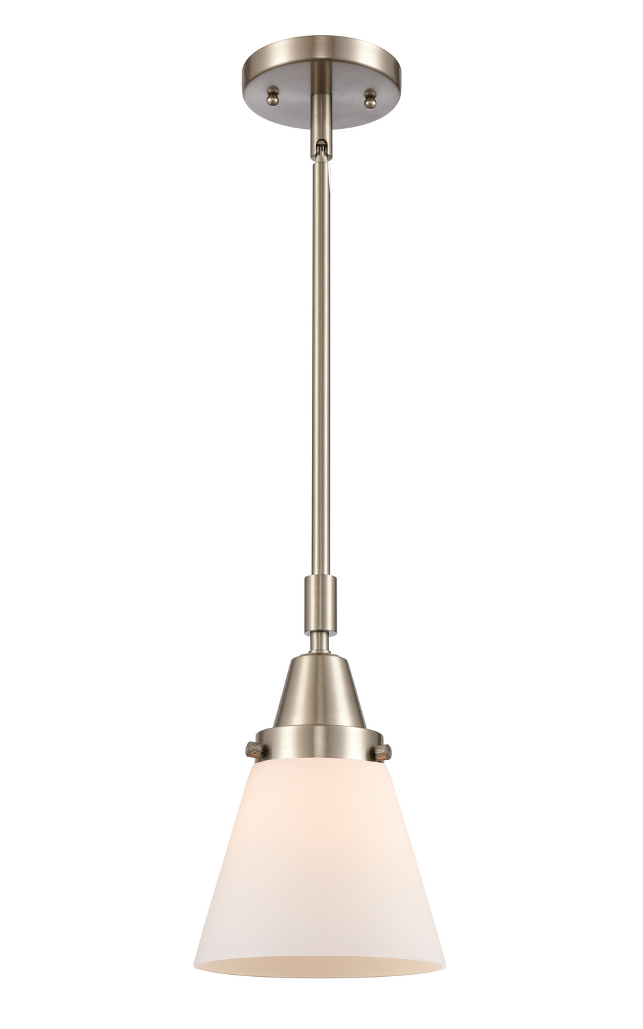 One Light Mini Pendant by Innovations - Caden Collection, Brushed Satin Nickel Finish - 447-1S-SN-G61