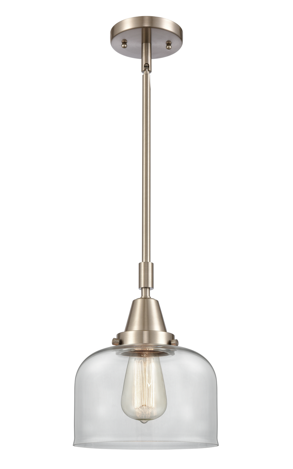One Light Mini Pendant by Innovations - Caden Collection, Brushed Satin Nickel Finish - 447-1S-SN-G72