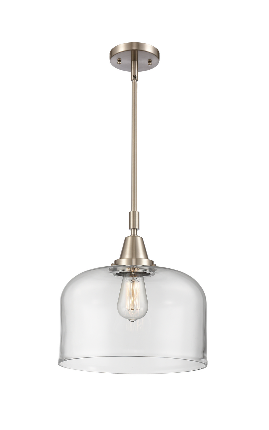 One Light Mini Pendant by Innovations - Caden Collection, Brushed Satin Nickel Finish - 447-1S-SN-G72-L