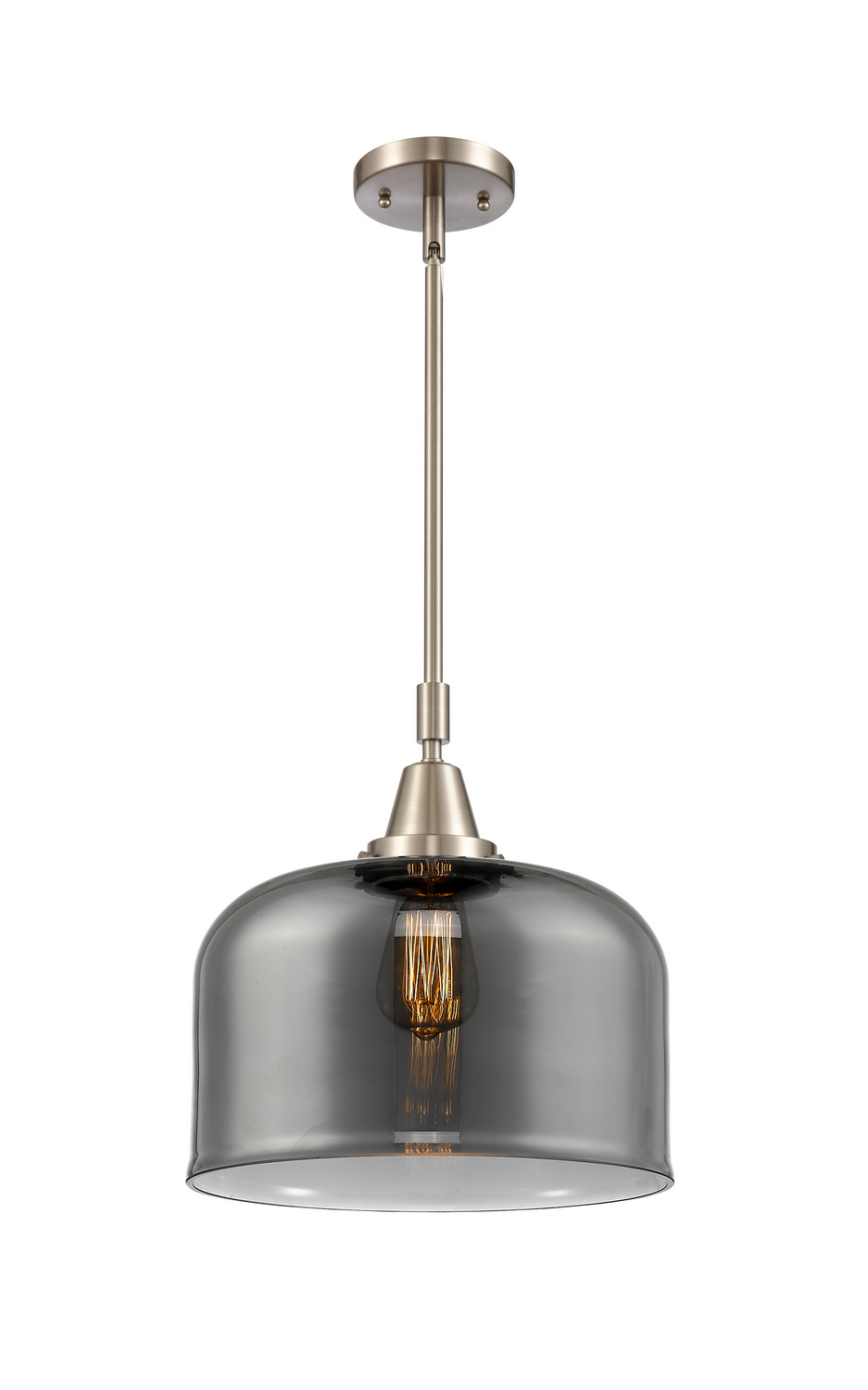 LED Mini Pendant by Innovations - Caden Collection, Brushed Satin Nickel Finish - 447-1S-SN-G73-L-LED