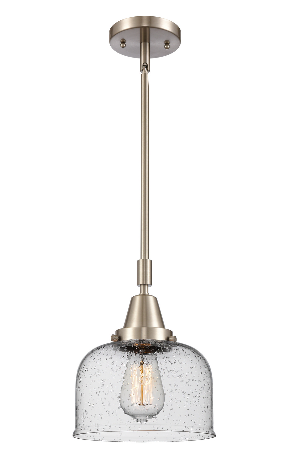 One Light Mini Pendant by Innovations - Caden Collection, Brushed Satin Nickel Finish - 447-1S-SN-G74