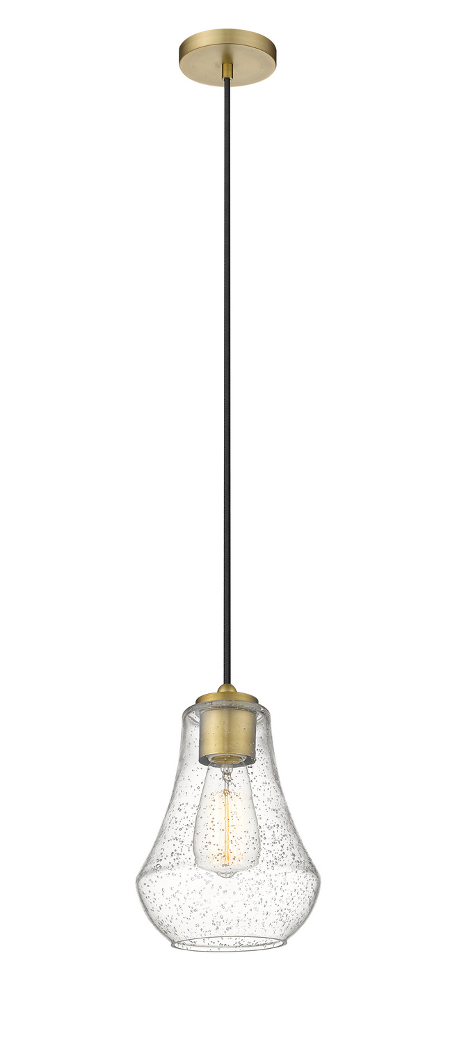 One Light Mini Pendant by Innovations - Auralume Collection, Brushed Brass Finish - 490-1P-BB-G574-7