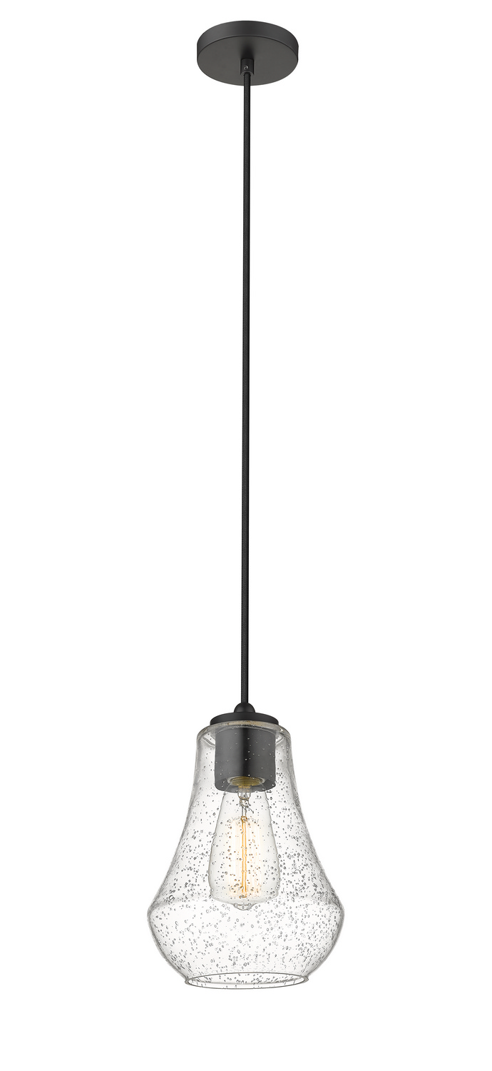 One Light Mini Pendant by Innovations - Auralume Collection, Matte Black Finish - 490-1P-BK-G574-7