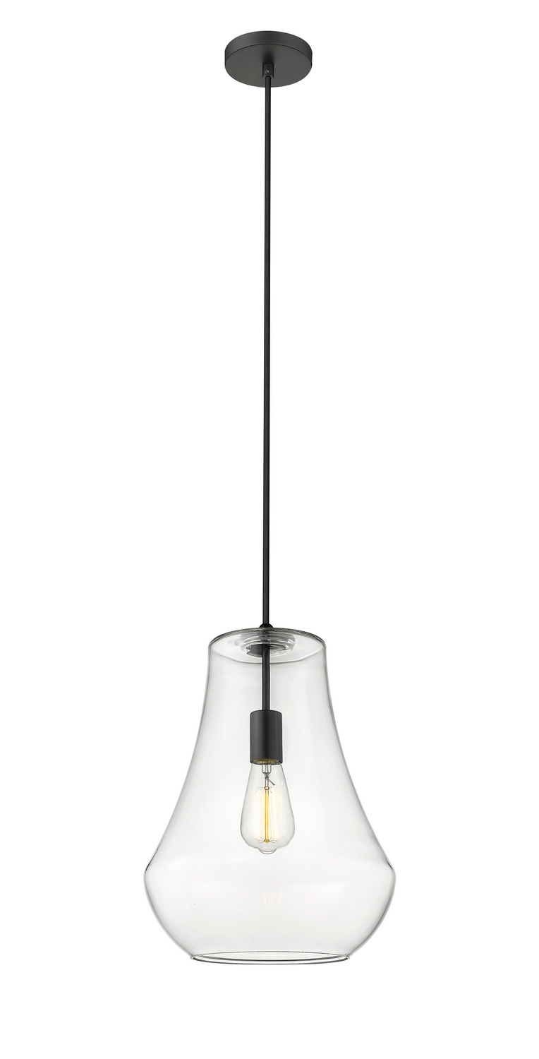 One Light Mini Pendant by Innovations - Fairfield Collection, Matte Black Finish - 491-1P-BK-G572-12