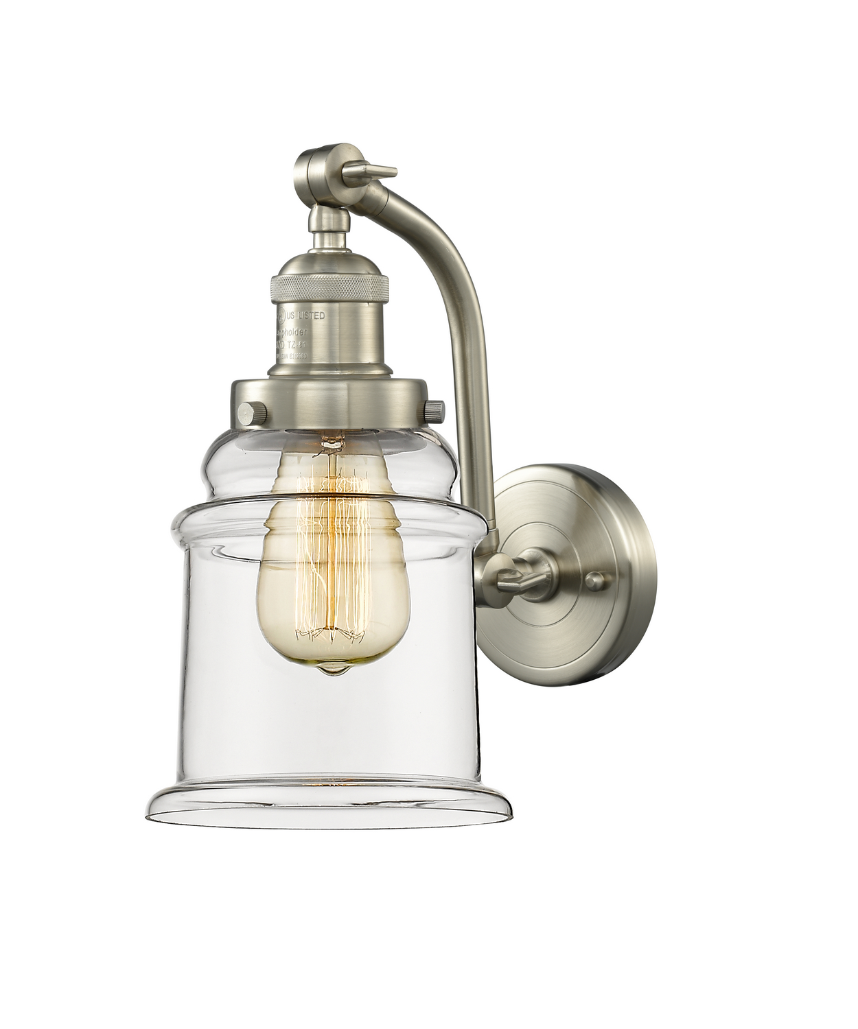 LED Wall Sconce by Innovations - Franklin Restoration Collection, Brushed Satin Nickel Finish - 515-1W-SN-G182-LED