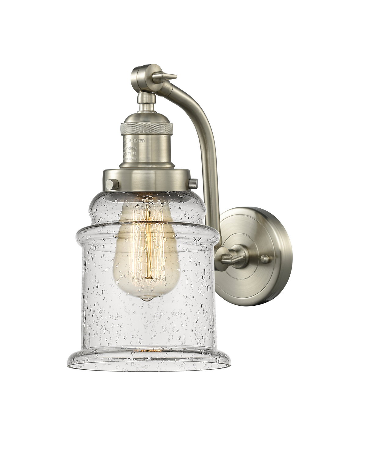 One Light Wall Sconce by Innovations - Franklin Restoration Collection, Brushed Satin Nickel Finish - 515-1W-SN-G184