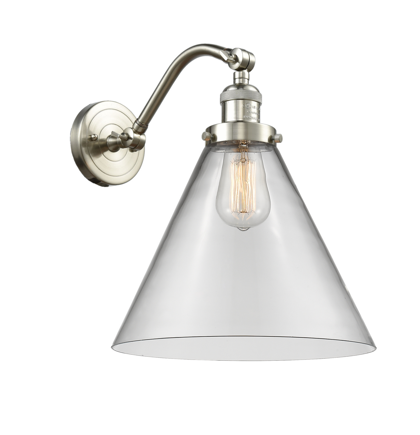 One Light Wall Sconce by Innovations - Franklin Restoration Collection, Brushed Satin Nickel Finish - 515-1W-SN-G42-L