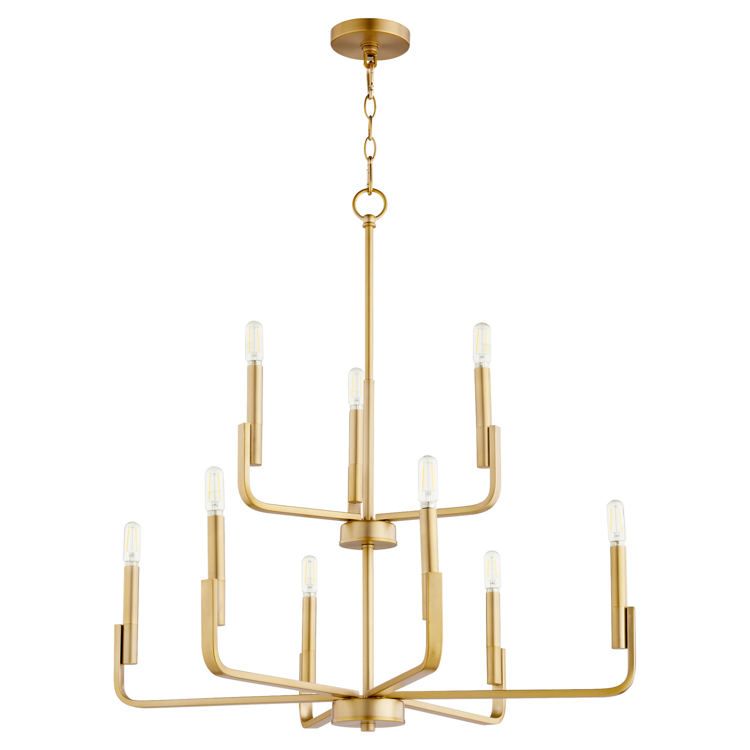 Aged Brass Nine Lig… - image