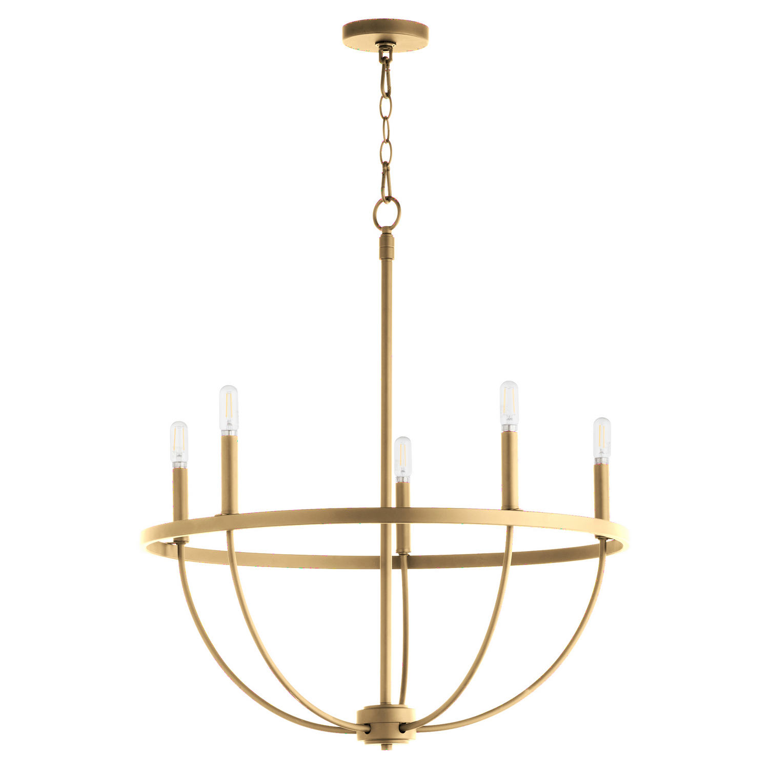 Aged Brass Five Lig… - image