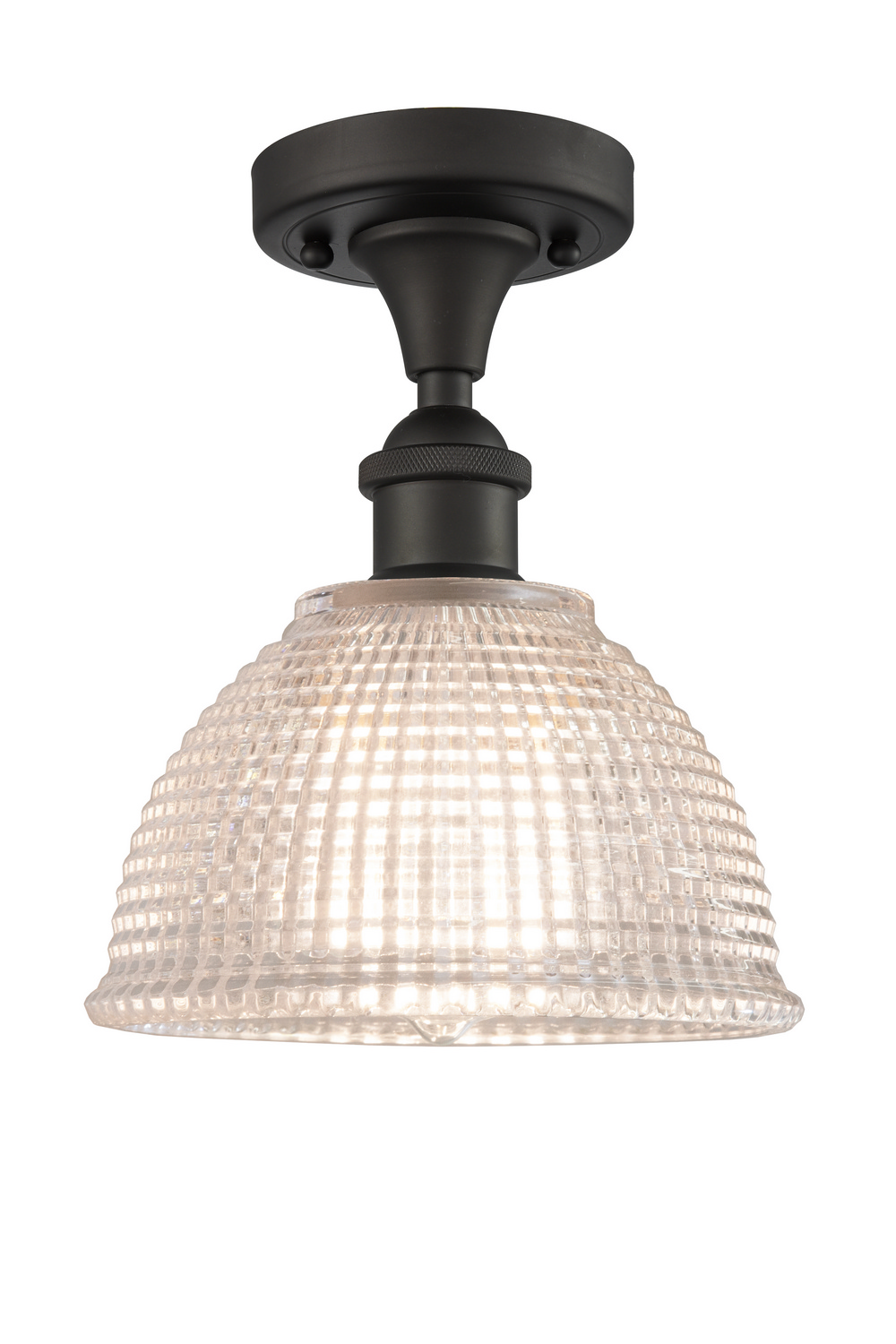 One Light Semi-Flush Mount by Innovations - Ballston Collection, Oil Rubbed Bronze Finish - 516-1C-OB-G422