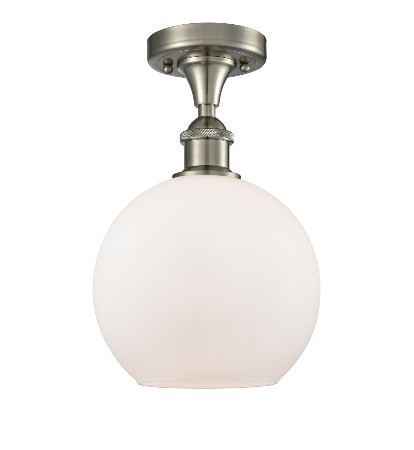 LED Semi-Flush Mount by Innovations - Ballston Collection, Brushed Satin Nickel Finish - 516-1C-SN-G121-8-LED