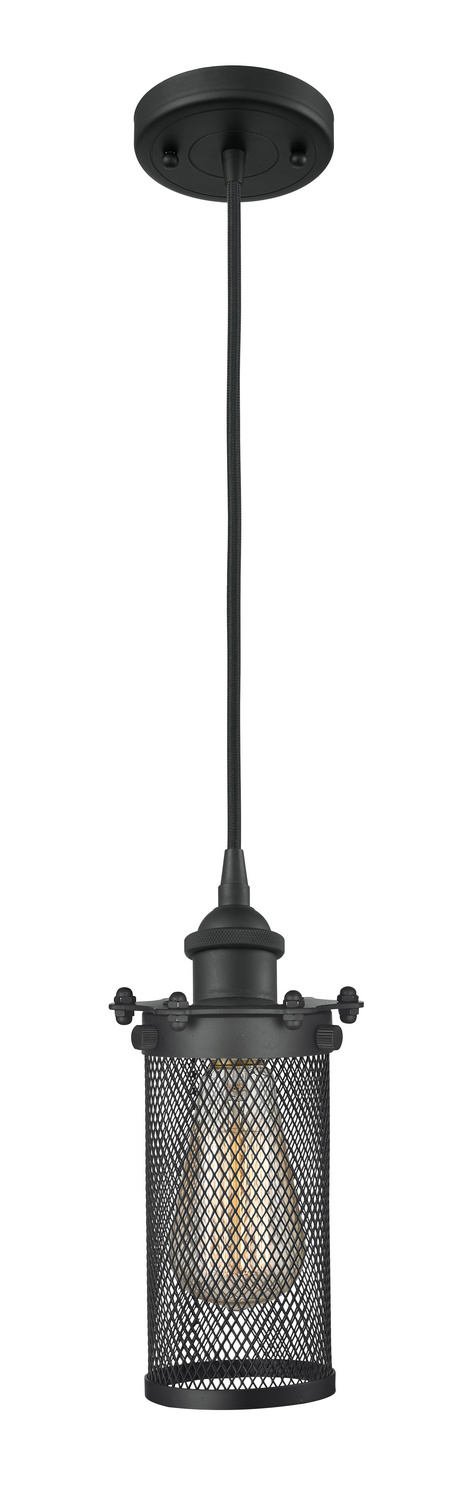 One Light Mini Pendant by Innovations - Austere Collection, Matte Black Finish - 516-1P-BK-CE219