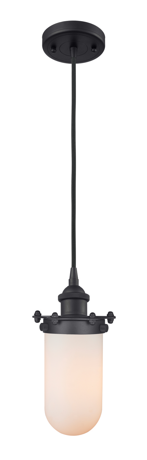 LED Mini Pendant by Innovations - Austere Collection, Matte Black Finish - 516-1P-BK-CE231-W-LED