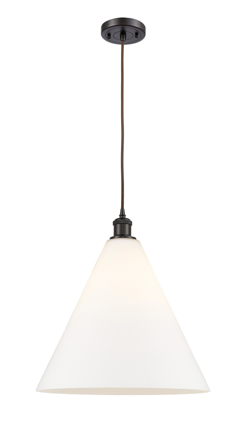 One Light Pendant by Innovations - Ballston Collection, Oil Rubbed Bronze Finish - 516-1P-OB-GBC-161