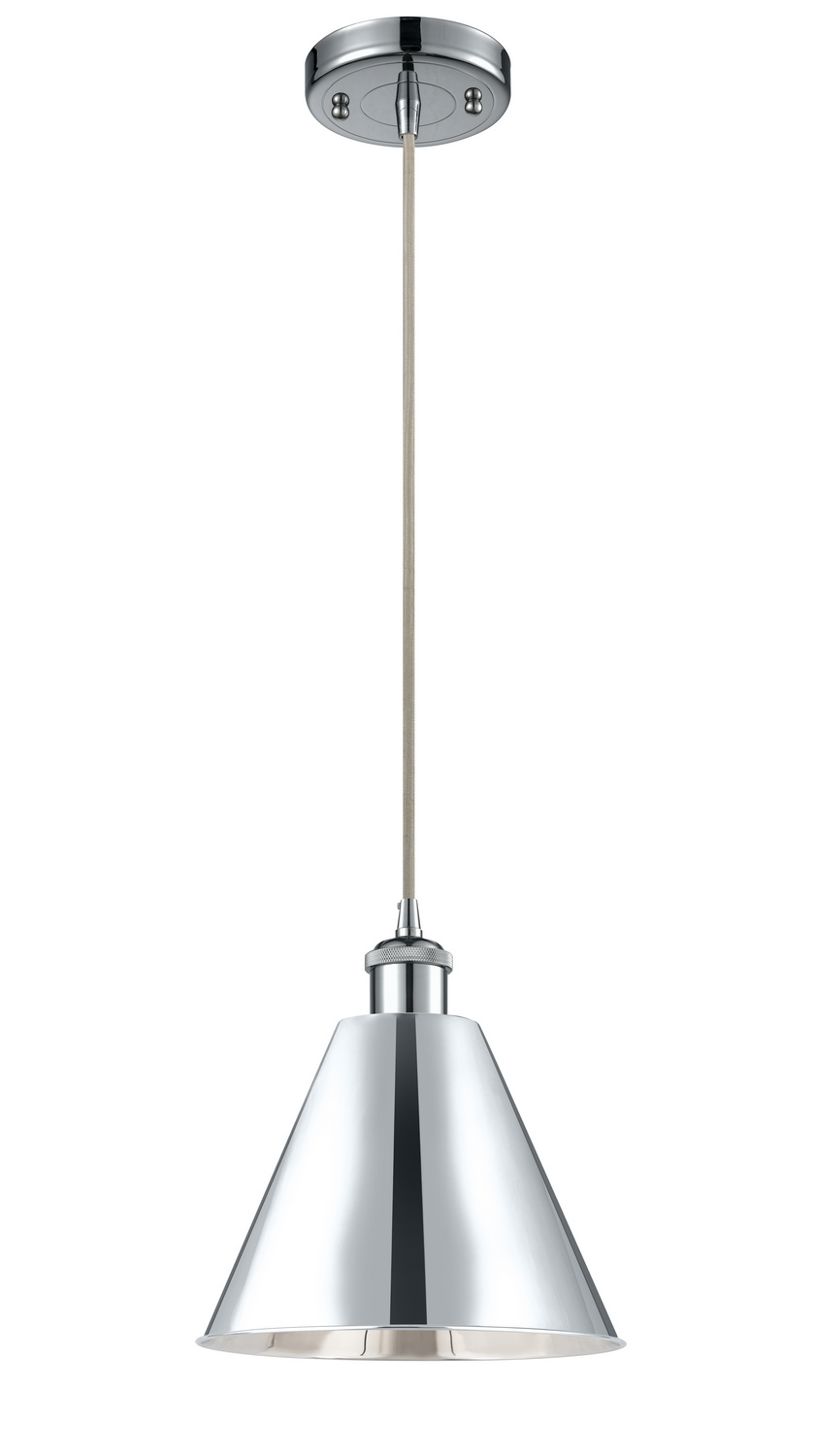 One Light Mini Pendant by Innovations - Ballston Collection, Polished Chrome Finish - 516-1P-PC-MBC-12-PC