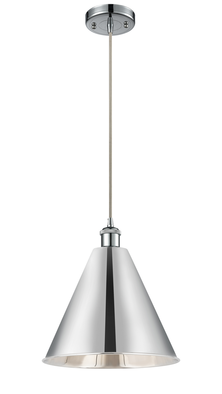 LED Mini Pendant by Innovations - Ballston Collection, Polished Chrome Finish - 516-1P-PC-MBC-16-PC-LED