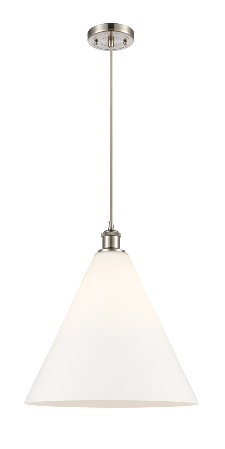 One Light Pendant by Innovations - Ballston Collection, Brushed Satin Nickel Finish - 516-1P-SN-GBC-161