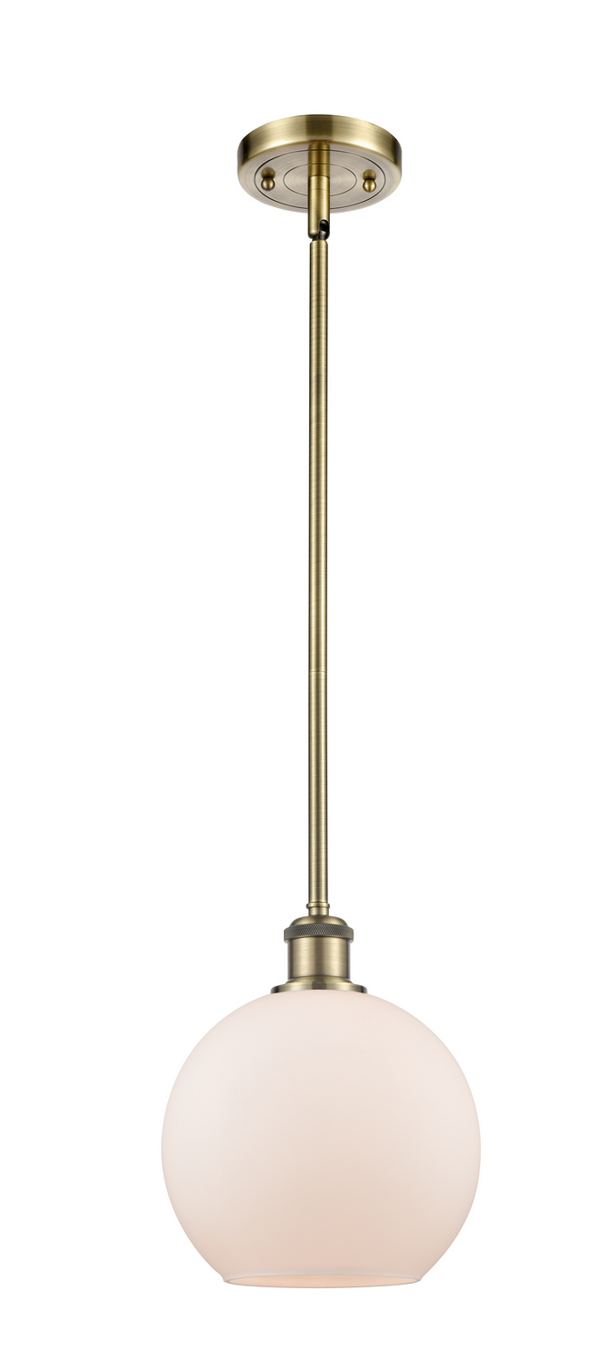 One Light Mini Pendant by Innovations - Ballston Collection, Antique Brass Finish - 516-1S-AB-G121-8