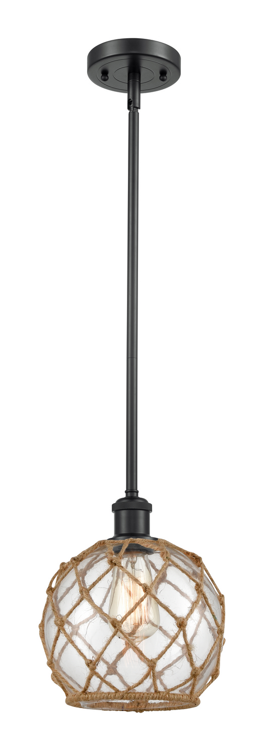 LED Mini Pendant by Innovations - Ballston Collection, Matte Black Finish - 516-1S-BK-G122-8RB-LED