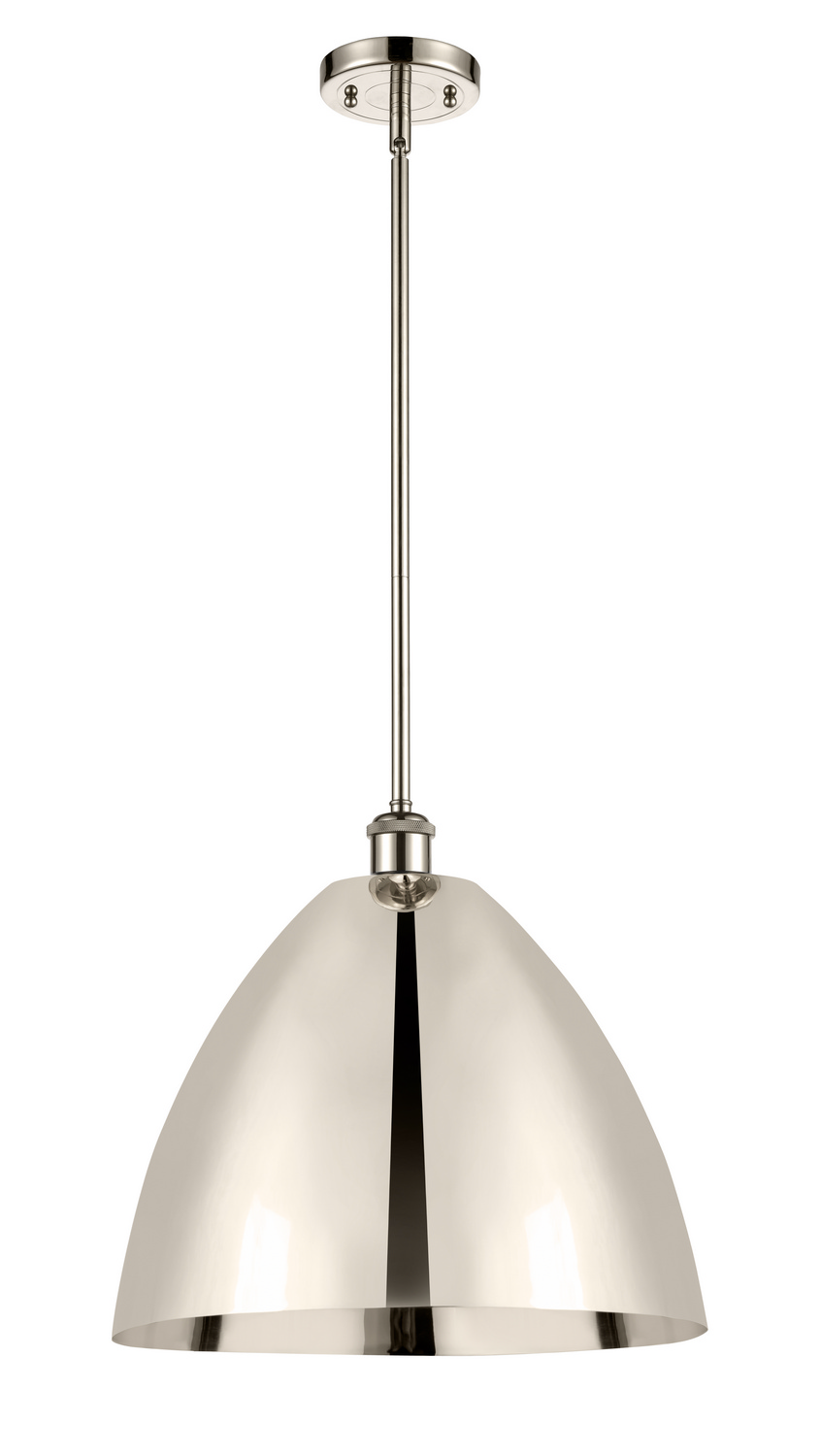 One Light Pendant by Innovations - Ballston Collection, Polished Nickel Finish - 516-1S-PN-MBD-16-PN