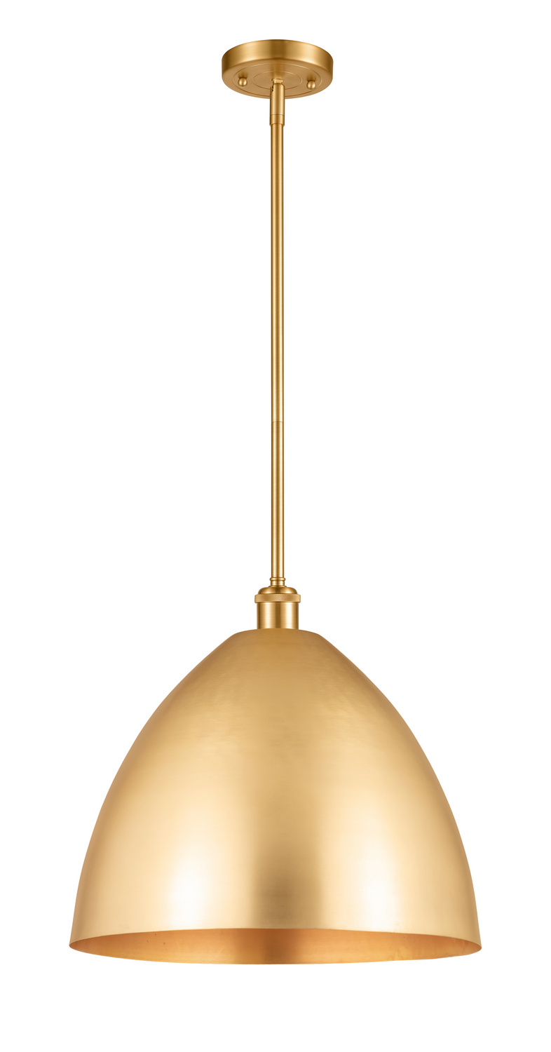 LED Pendant by Innovations - Ballston Collection, Satin Gold Finish - 516-1S-SG-MBD-16-SG-LED