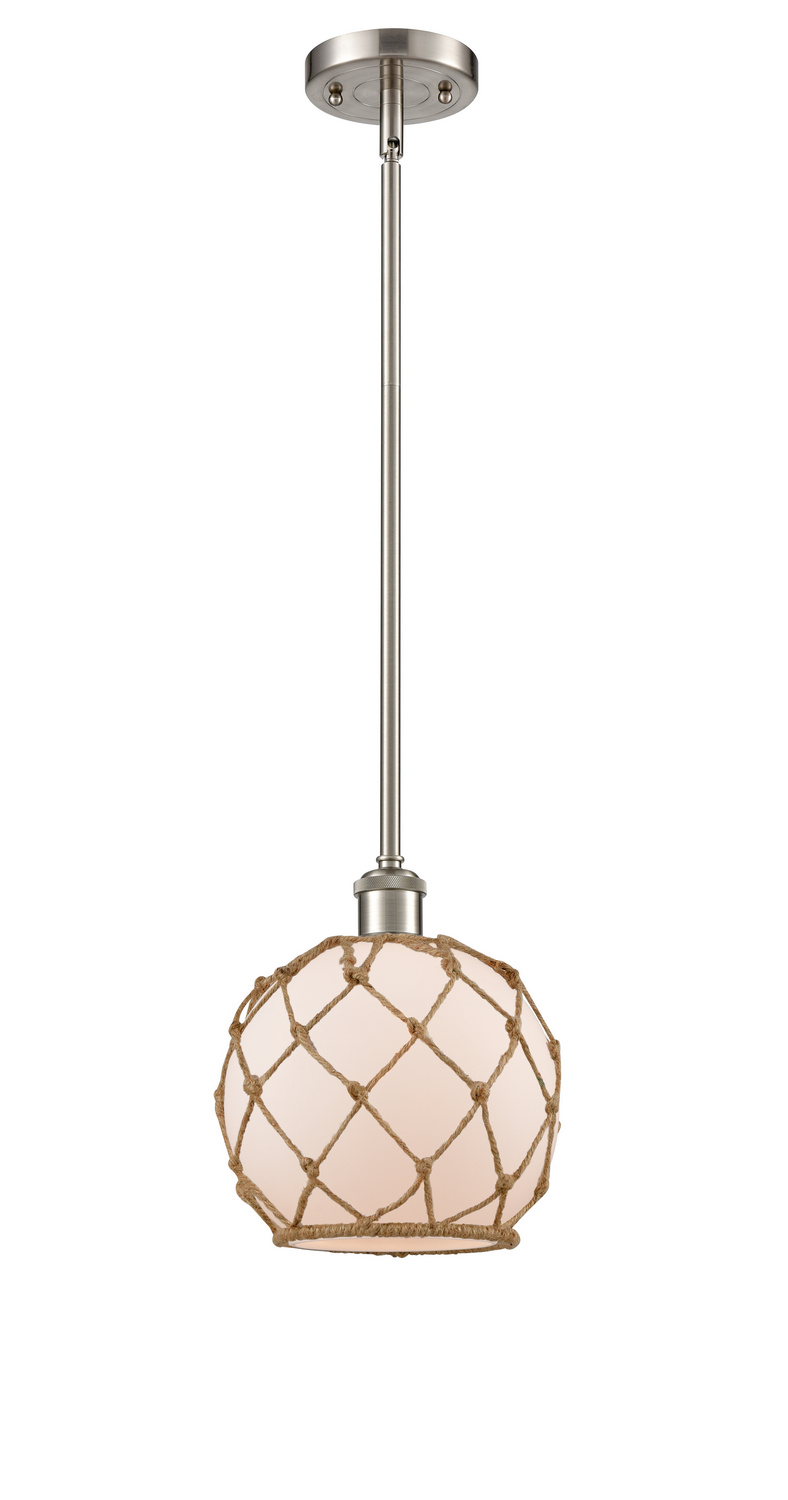 LED Mini Pendant by Innovations - Ballston Collection, Brushed Satin Nickel Finish - 516-1S-SN-G121-8RB-LED