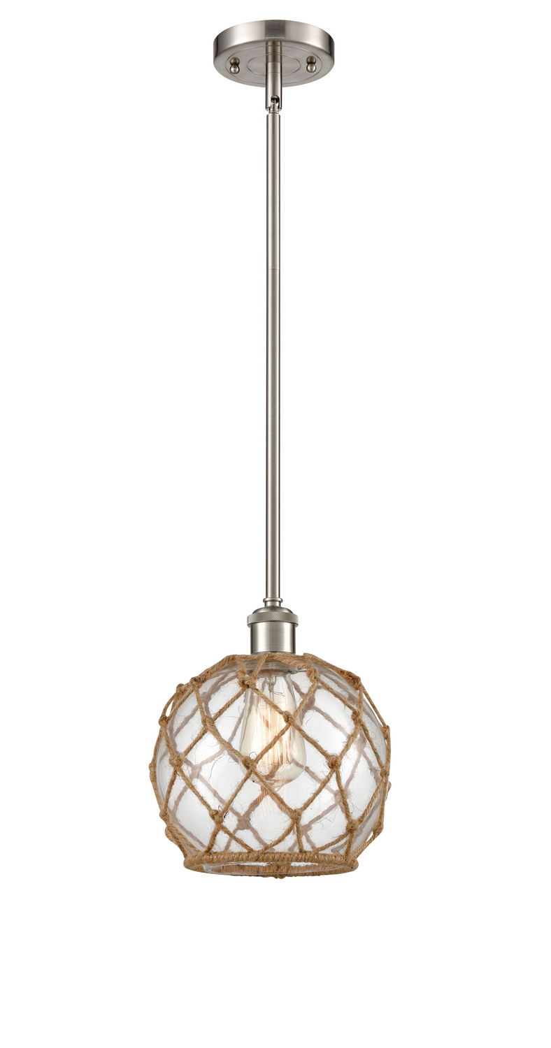 LED Mini Pendant by Innovations - Ballston Collection, Brushed Satin Nickel Finish - 516-1S-SN-G122-8RB-LED