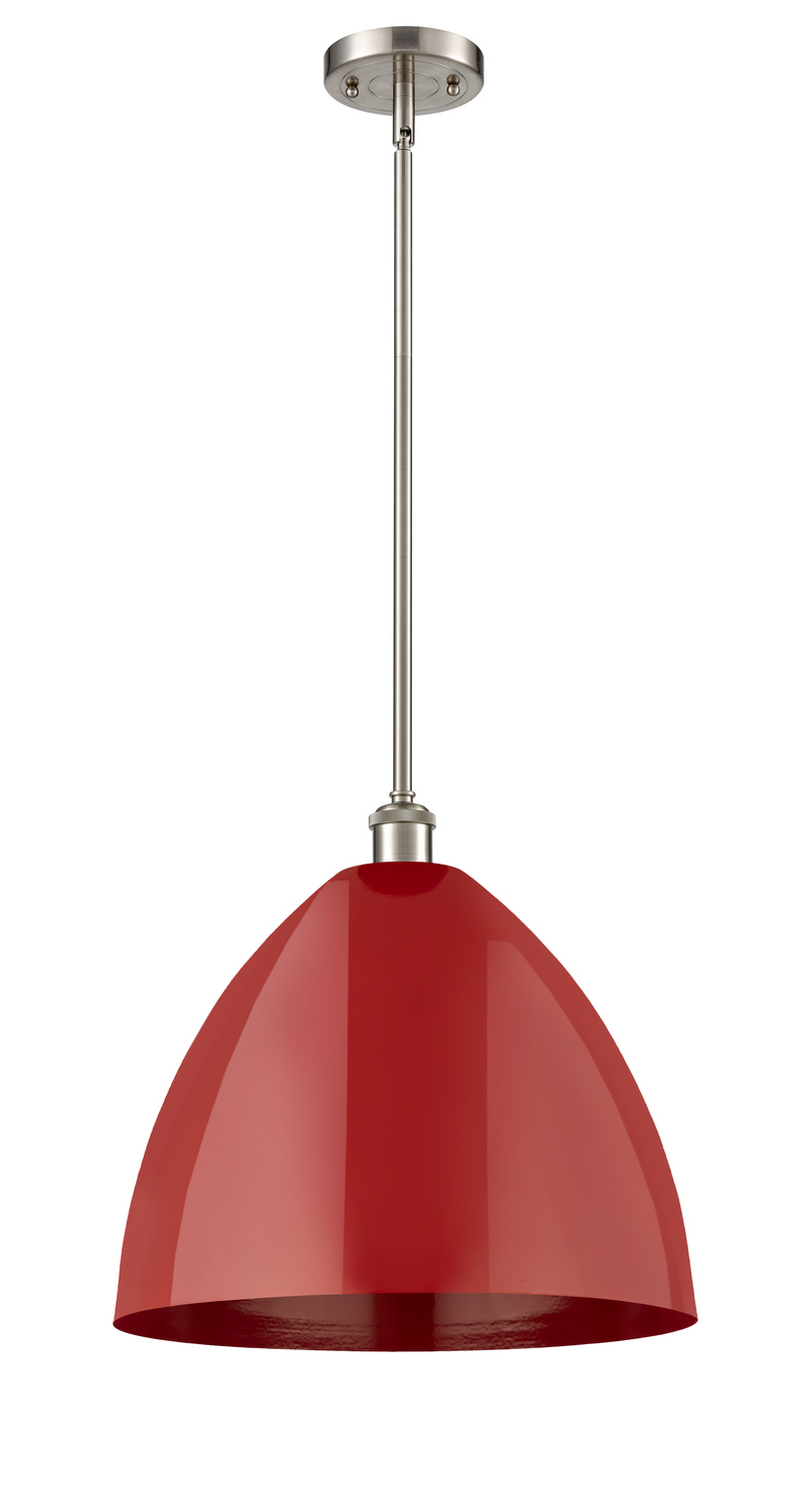 LED Pendant by Innovations - Ballston Collection, Brushed Satin Nickel Finish - 516-1S-SN-MBD-16-RD-LED