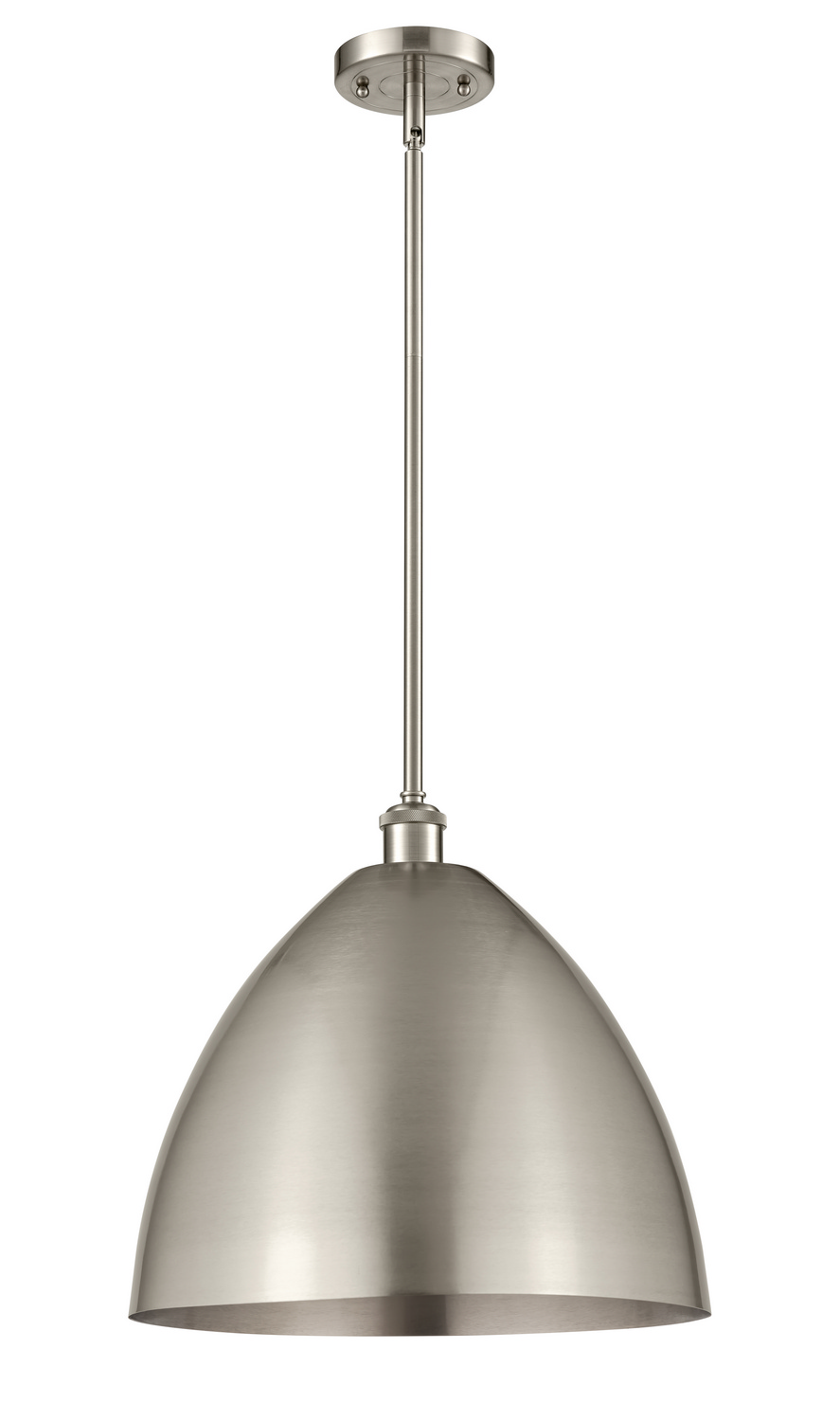 One Light Pendant by Innovations - Ballston Collection, Brushed Satin Nickel Finish - 516-1S-SN-MBD-16-SN