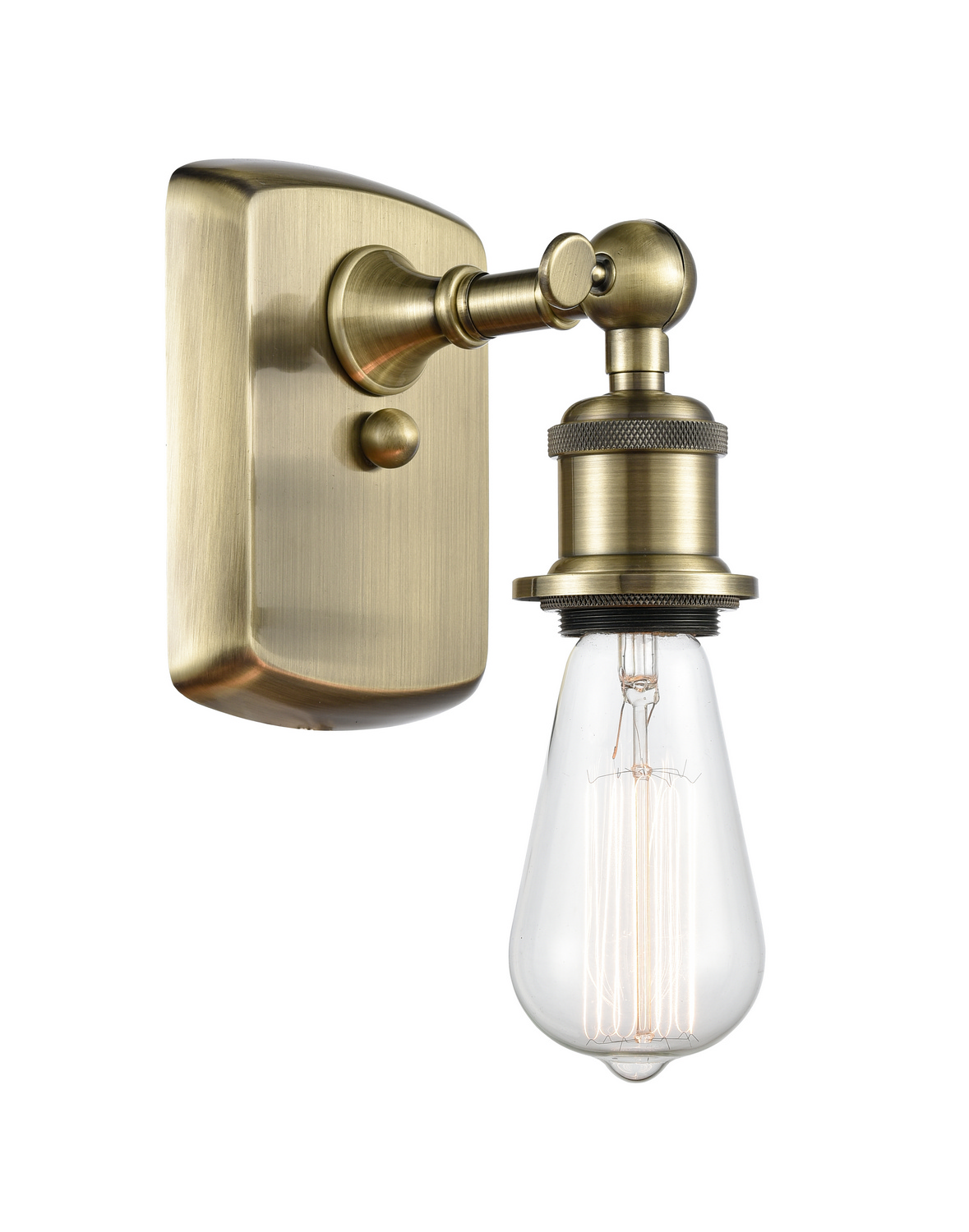 One Light Wall Sconce by Innovations - Ballston Collection, Antique Brass Finish - 516-1W-AB