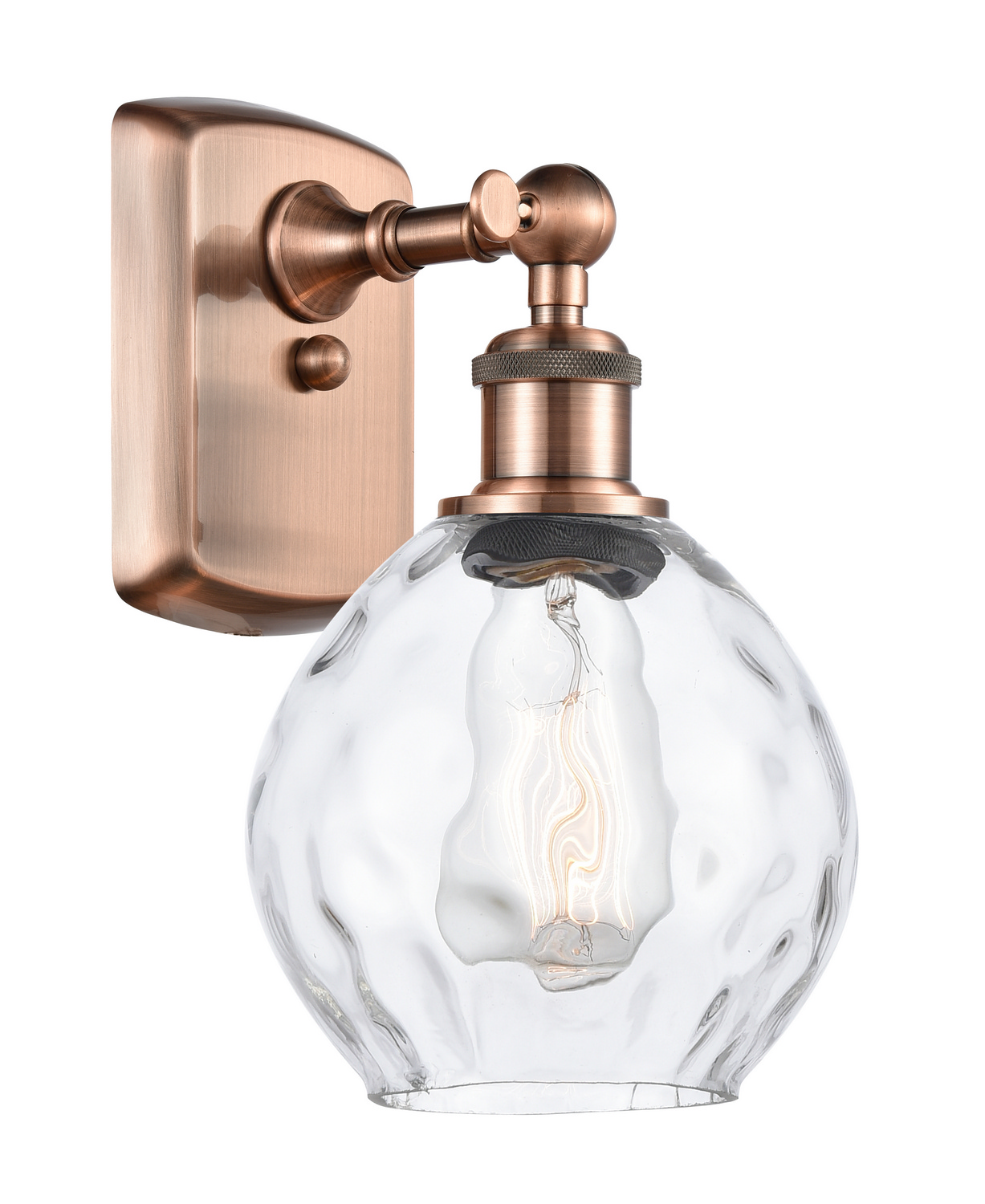 LED Wall Sconce by Innovations - Ballston Collection, Antique Copper Finish - 516-1W-AC-G362-LED