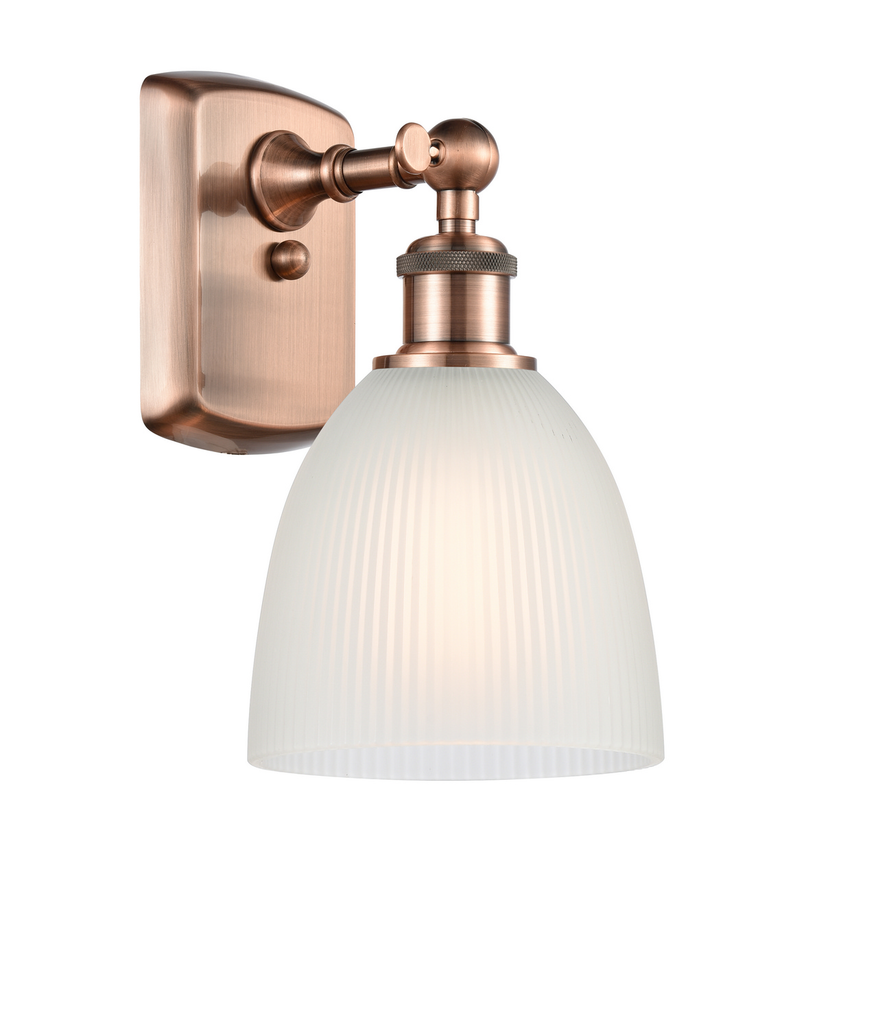 LED Wall Sconce by Innovations - Ballston Collection, Antique Copper Finish - 516-1W-AC-G381-LED