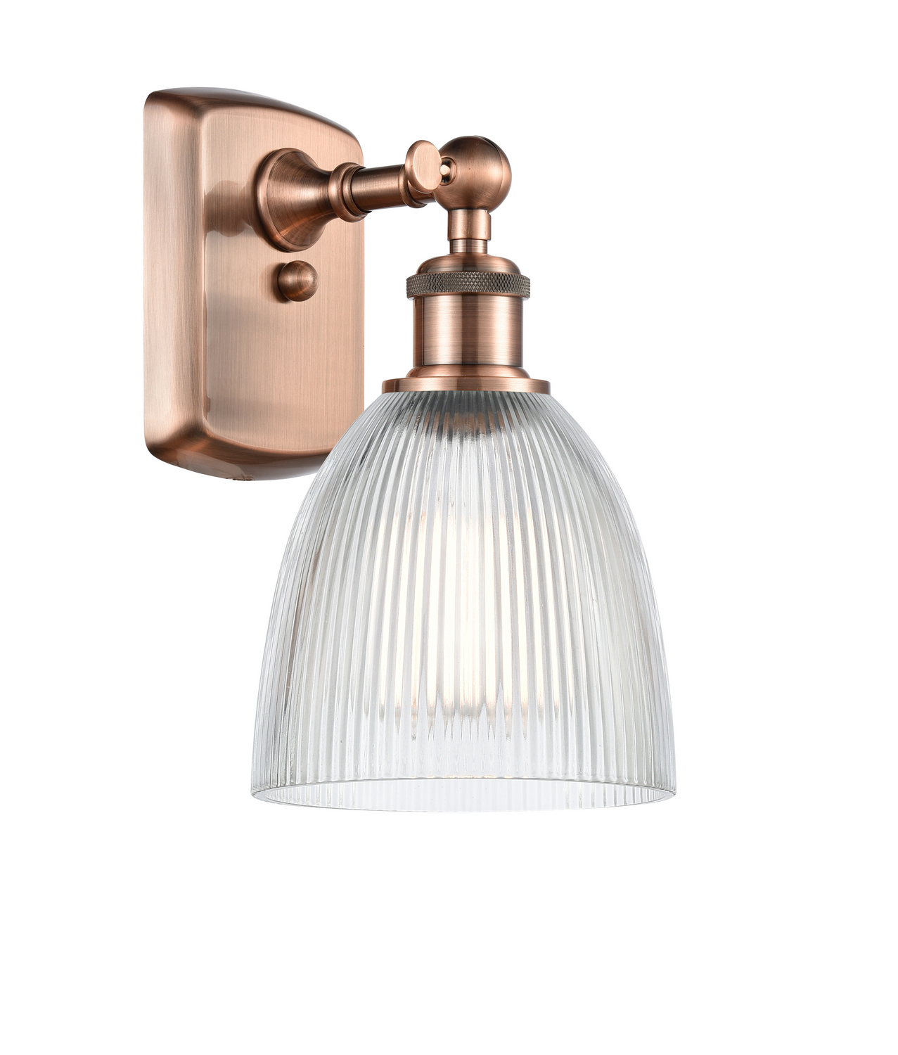 One Light Wall Sconce by Innovations - Ballston Collection, Antique Copper Finish - 516-1W-AC-G382
