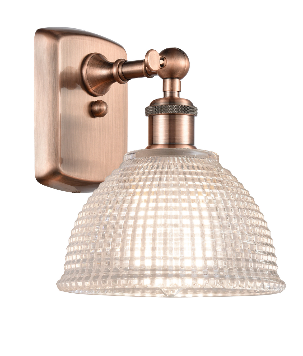 LED Wall Sconce by Innovations - Ballston Collection, Antique Copper Finish - 516-1W-AC-G422-LED