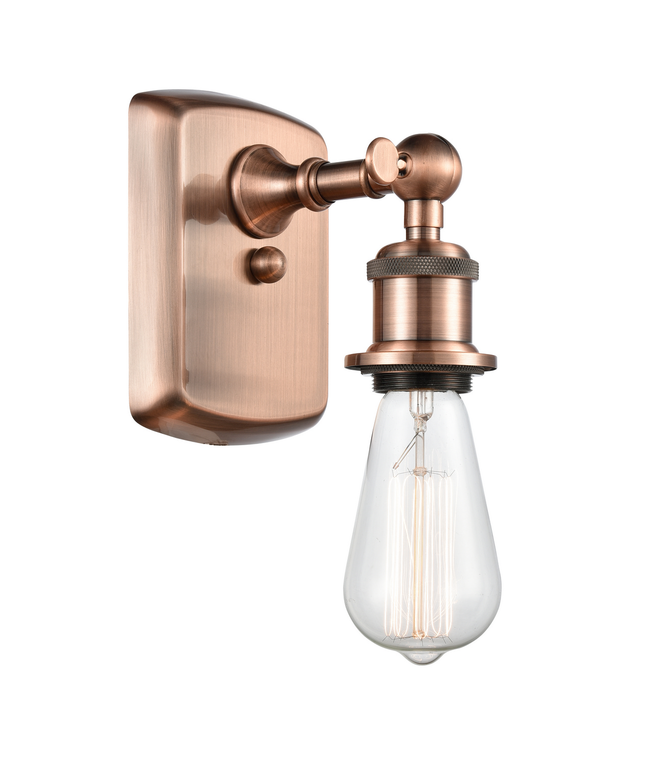 LED Wall Sconce by Innovations - Ballston Collection, Antique Copper Finish - 516-1W-AC-LED