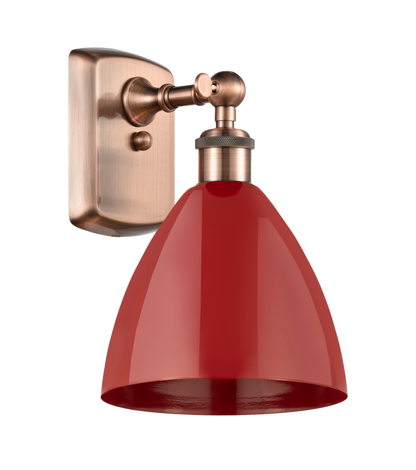 LED Wall Sconce by Innovations - Ballston Collection, Antique Copper Finish - 516-1W-AC-MBD-75-RD-LED
