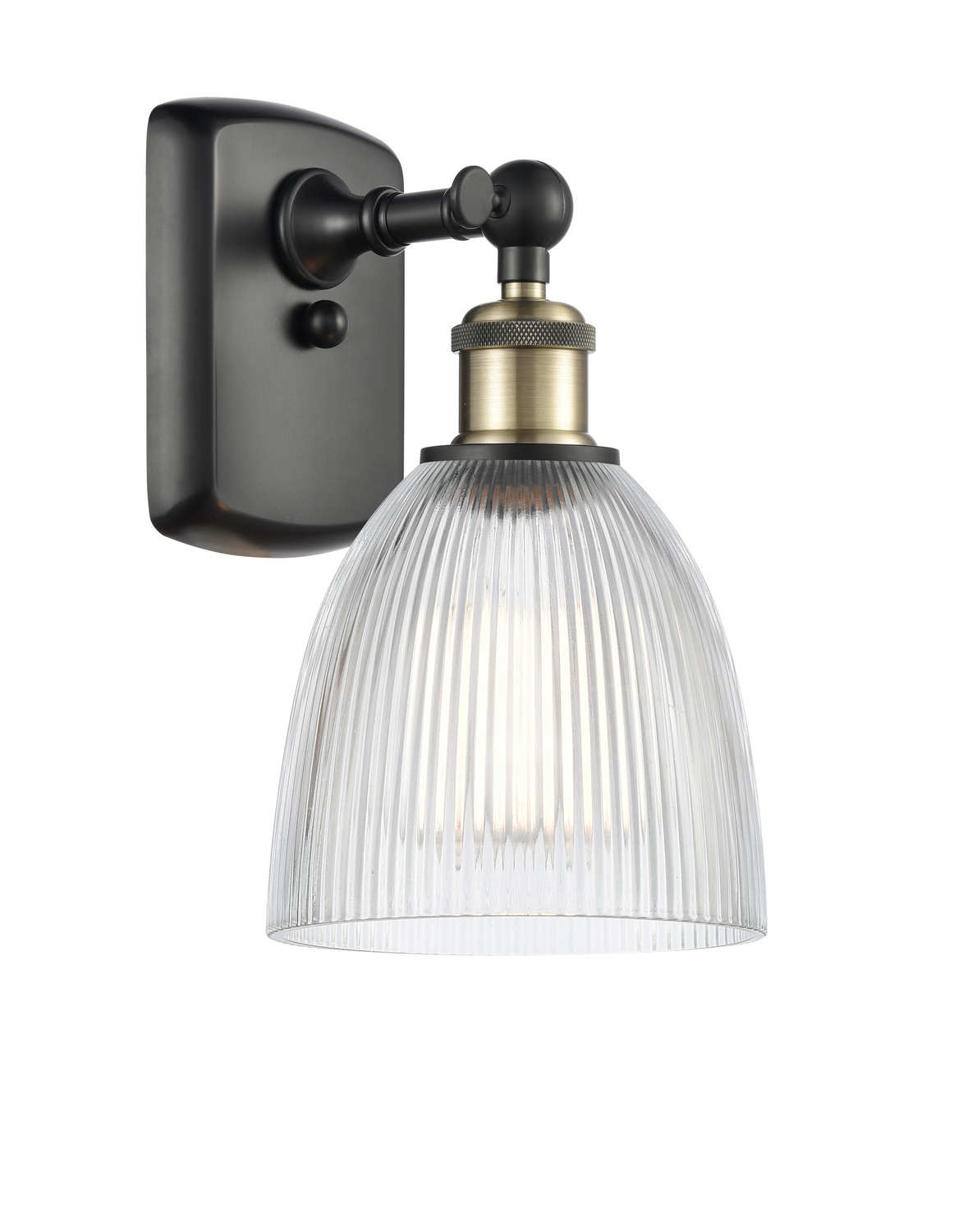 One Light Wall Sconce by Innovations - Ballston Collection, Black Antique Brass Finish - 516-1W-BAB-G382