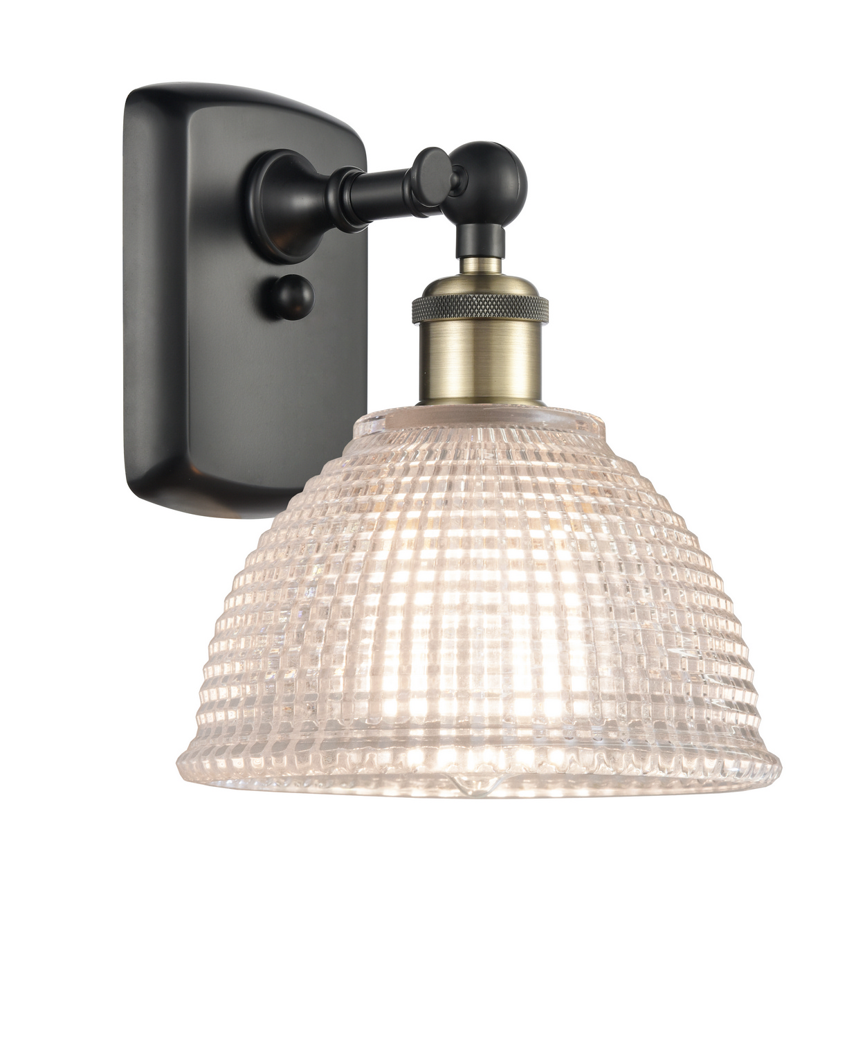One Light Wall Sconce by Innovations - Ballston Collection, Black Antique Brass Finish - 516-1W-BAB-G422
