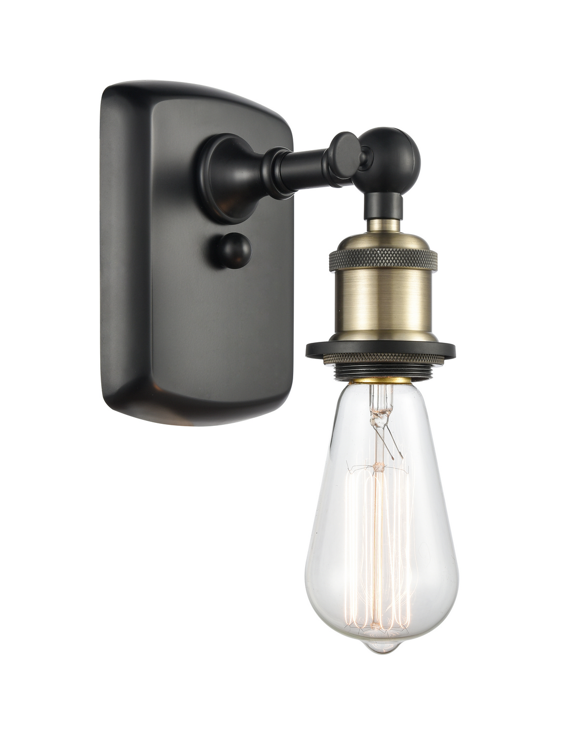 LED Wall Sconce by Innovations - Ballston Collection, Black Antique Brass Finish - 516-1W-BAB-LED