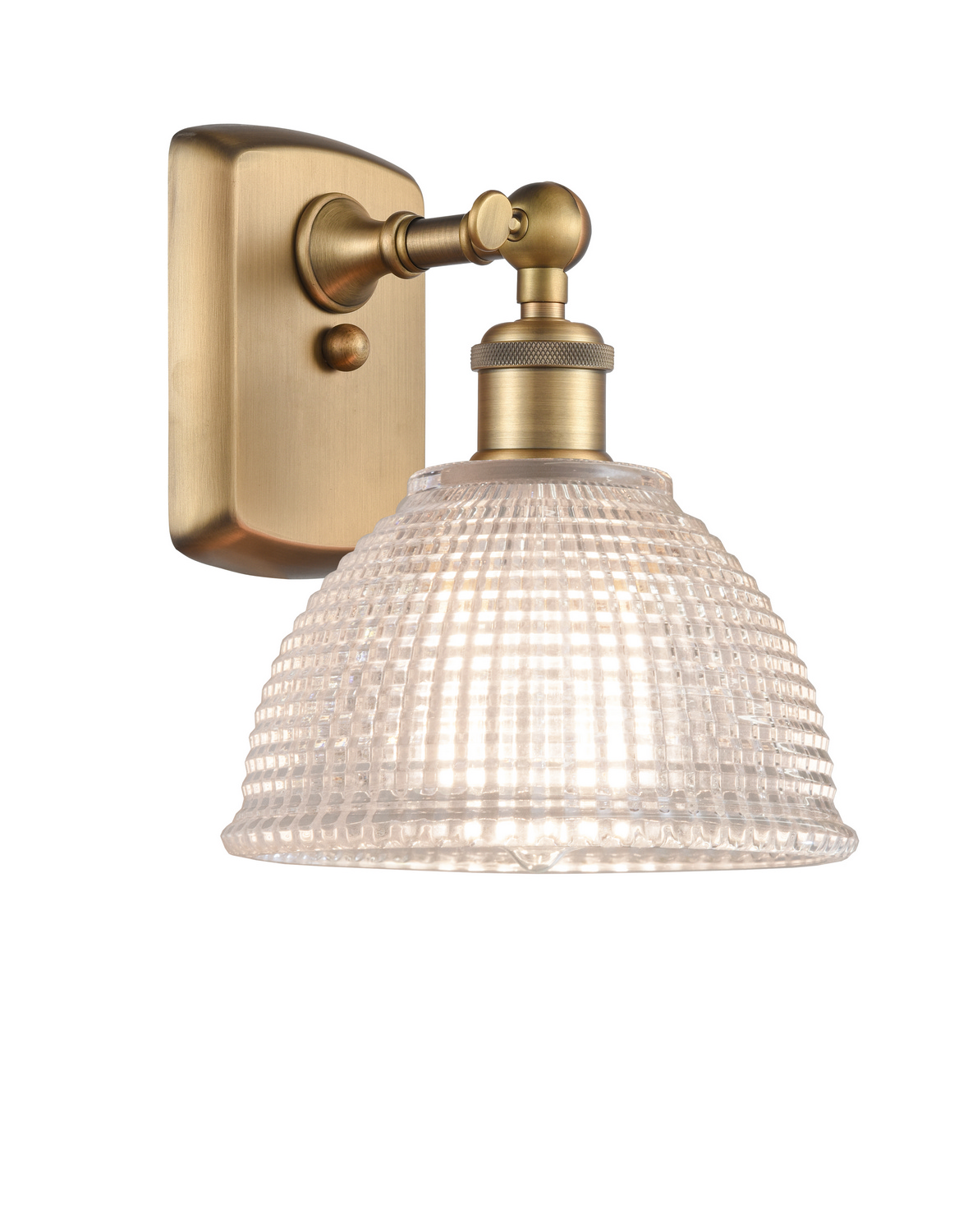 One Light Wall Sconce by Innovations - Ballston Collection, Brushed Brass Finish - 516-1W-BB-G422