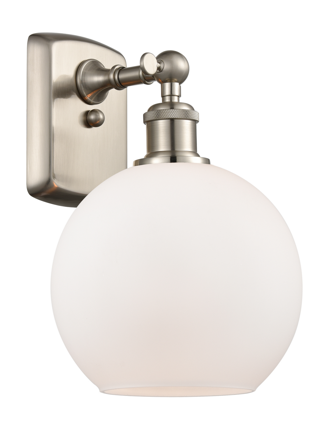 LED Wall Sconce by Innovations - Ballston Collection, Brushed Satin Nickel Finish - 516-1W-SN-G121-8-LED