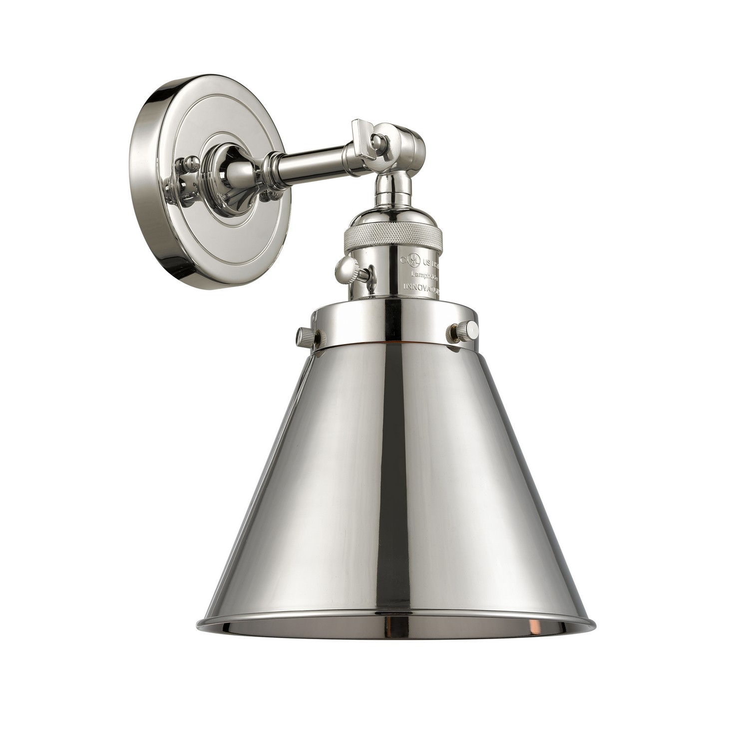 LED Wall Sconce by Innovations - Franklin Restoration Collection, Polished Nickel Finish - 203SW-PN-M13-PN-LED