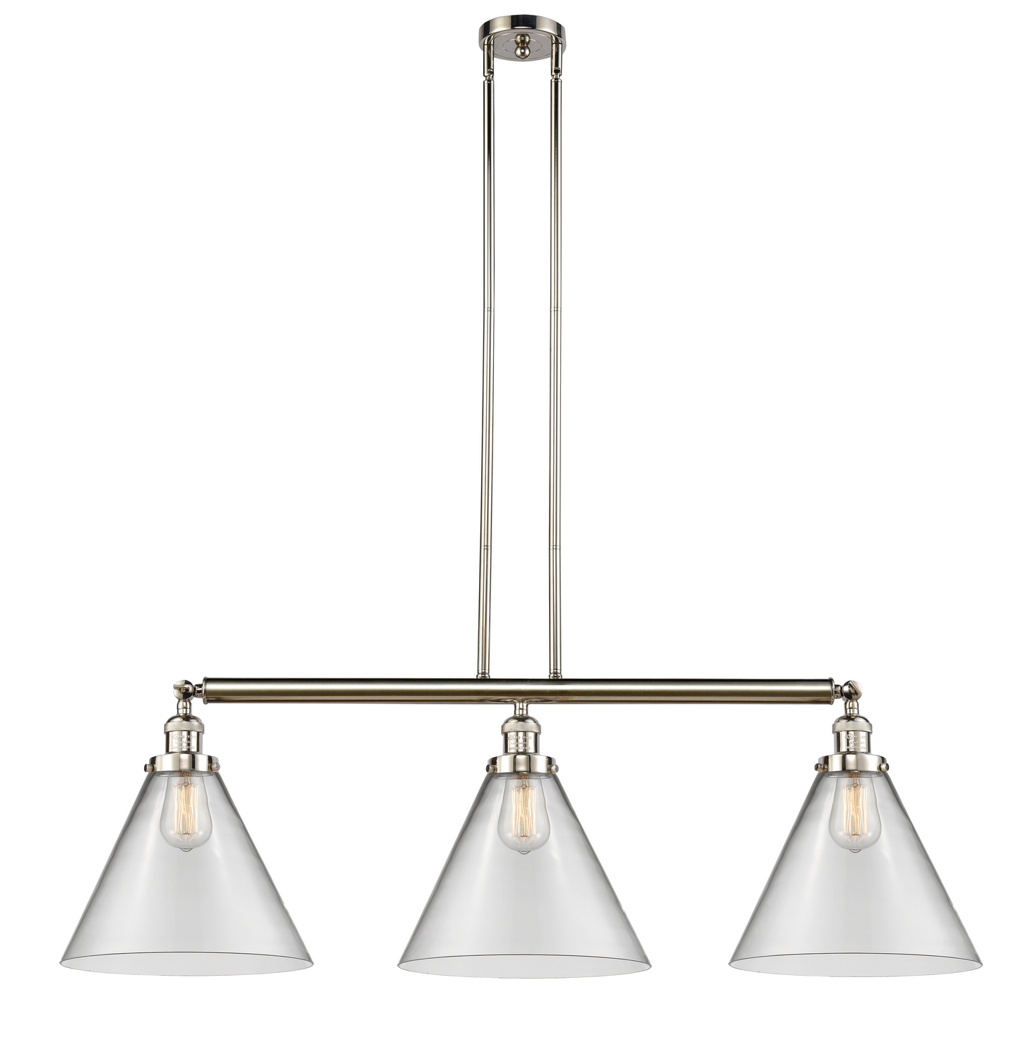 LED Island Pendant by Innovations - Franklin Restoration Collection, Polished Nickel Finish - 213-PN-G42-L-LED