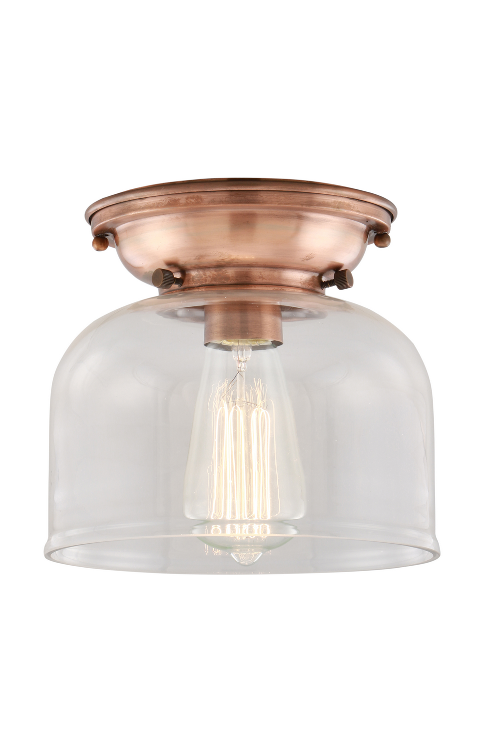 LED Flush Mount by Innovations - Franklin Restoration Collection, Antique Copper Finish - 623-1F-AC-G72-LED