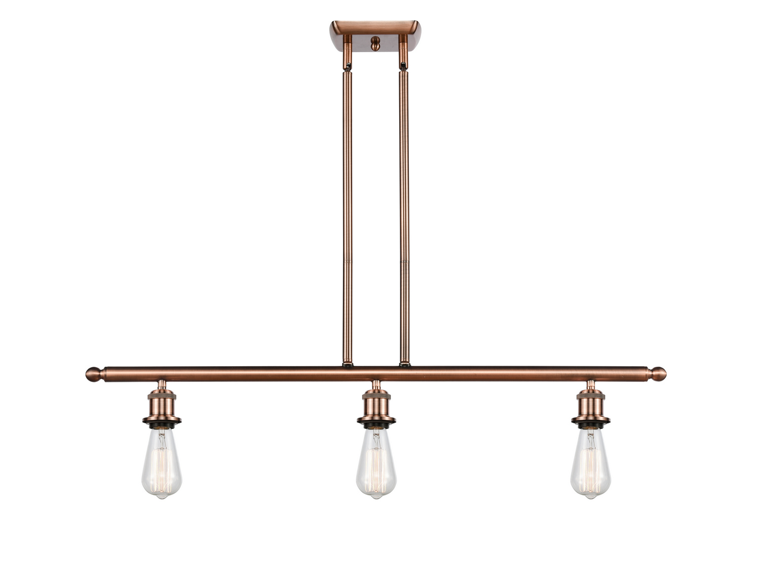 LED Island Pendant by Innovations - Ballston Collection, Antique Copper Finish - 516-3I-AC-LED