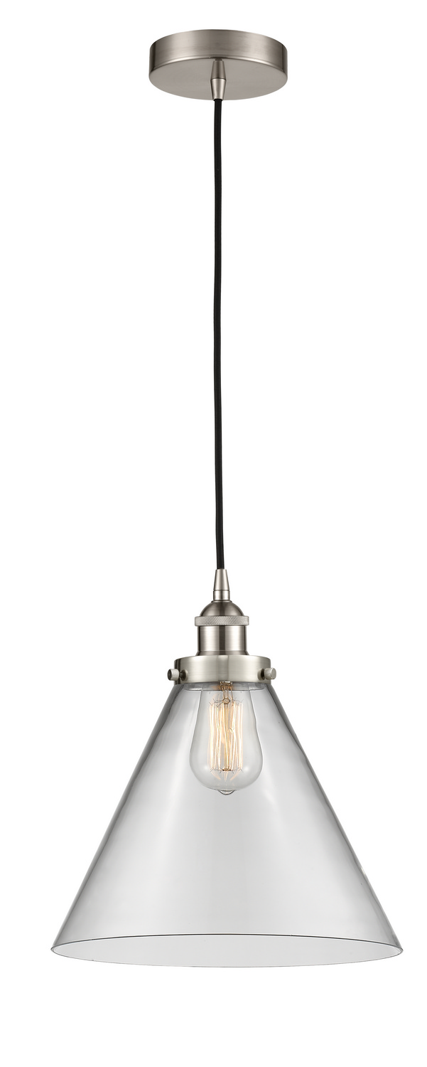 LED Mini Pendant by Innovations - Edison Collection, Brushed Satin Nickel Finish - 616-1PH-SN-G42-L-LED
