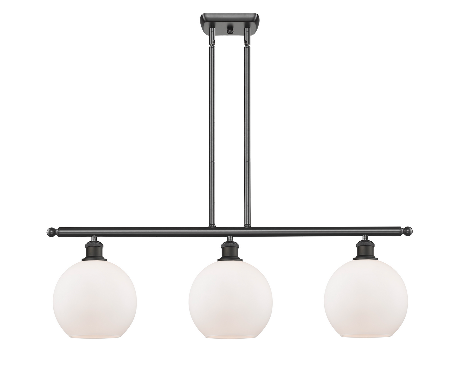 Three Light Island Pendant by Innovations - Ballston Collection, Oil Rubbed Bronze Finish - 516-3I-OB-G121-8