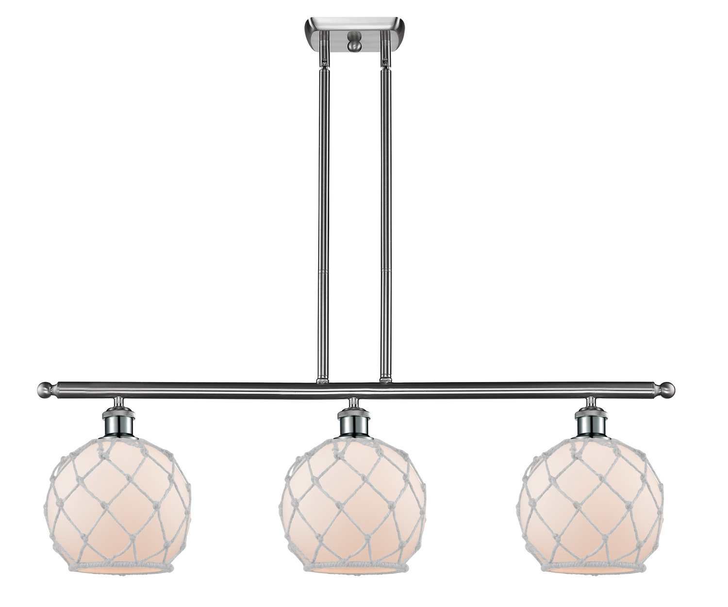 LED Island Pendant by Innovations - Ballston Collection, Brushed Satin Nickel Finish - 516-3I-SN-G121-8RW-LED